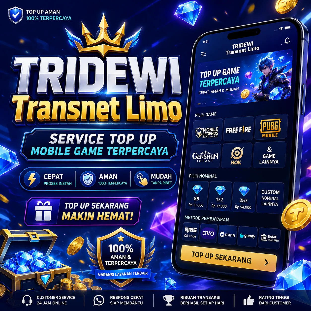 TRIDEWI Transnet Limo Top Up Mobile Game